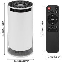 Міні-проектор BESSVWELL HY300, 4K UHD, Android 11, Wi-Fi 6, Bluetooth 5.0, білий (my-19124)