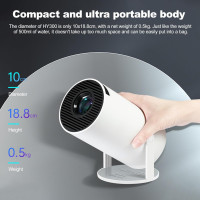 Міні-проектор BESSVWELL HY300, 4K UHD, Android 11, Wi-Fi 6, Bluetooth 5.0, білий (my-19124)