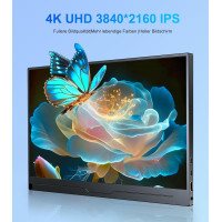 Монитор для компьютера Missun XSEU-CX156-C 15,6 дюймов с разрешением 4K UHD 3840 x 2160 HDMI USB-C IPS (my-19107)