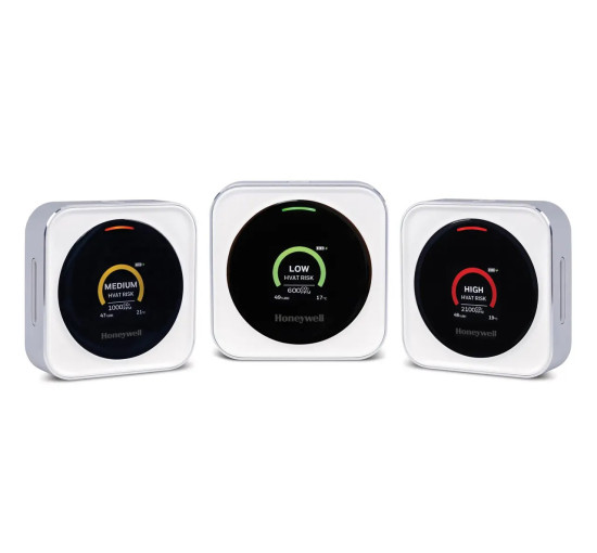 Монітор якості повітря Honeywell HTRAM-V1-W Аналізатор ризику передачі вірусів у повітря (my-19063)