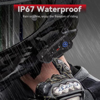 Мотоциклетні навушники XGP X1 Bluetooth V5.3 з голосовим помічником, динаміки шолома 40 мм, чорний (my-19190)