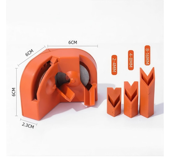 Насадка для заточки сверл от 2 до 16 мм на дрель и шуруповерт, оранжевый (my-19171)
