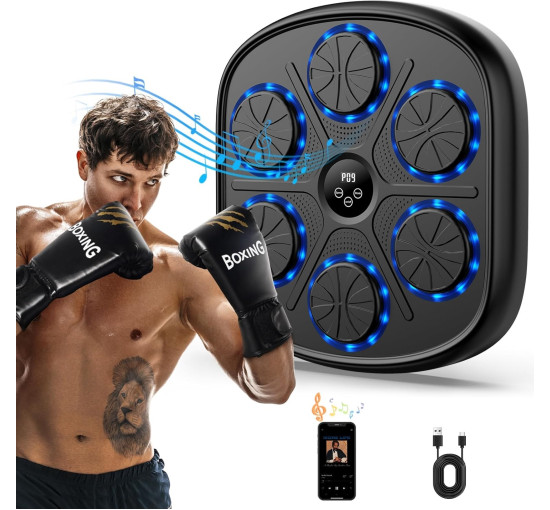 Настенный музыкальный боксёрский тренажер Heetipuk MBT-03, черный (my-19110)