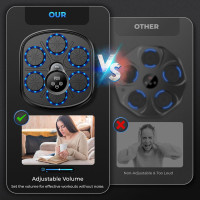 Настінний музичний боксерський тренажер Heetipuk MBT-03, чорний (my-19110)