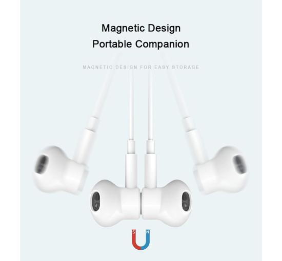 Навушники-вкладиші BENEWY ME530 Hi-Res Extra Bass роз'єм 3,5 мм з шумоізоляцією, білий (my-19162)