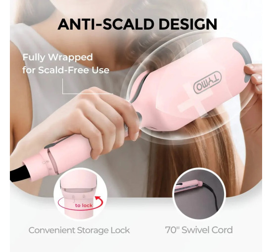 Плойка для завивки волос TYMO ROVY, розовый (my-19199)