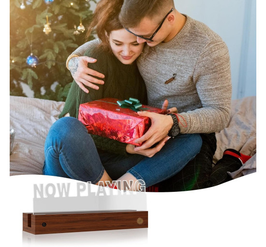 Підставка для вінілових платівок YuanDian ZJ-YD03R Light up Now Playing, з 16-колірним підсвічуванням (my-19130)