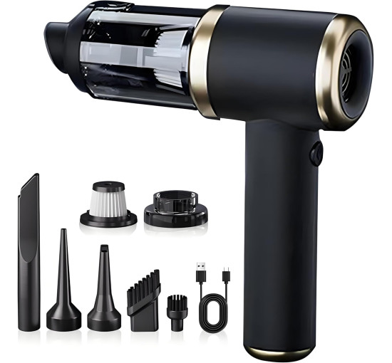 Портативный автомобильный пылесос Generic LT-132, черный (my-19197)