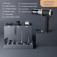 Портативний автомобільний пилосос Generic LT-132, чорний (my-19197)