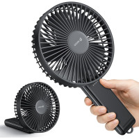 Портативний настільний вентилятор WSKEN F07, з 4 швидкостями, регульований на 180°, складаний, чорний (my-19187) Портативний настільний вентилятор WSKEN F07, з 4 швидкостями, регульований на 180°, складаний, чорний (my-19187)