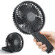Портативний настільний вентилятор WSKEN F07, з 4 швидкостями, регульований на 180°, складаний, чорний (my-19187)