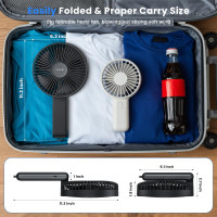 Портативний настільний вентилятор WSKEN F07, з 4 швидкостями, регульований на 180°, складаний, чорний (my-19187) Портативний настільний вентилятор WSKEN F07, з 4 швидкостями, регульований на 180°, складаний, чорний (my-19187)