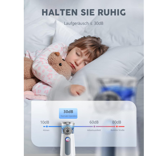 Портативный небулайзер Mioduro MESH-S600C с мундштуком и 2 масками (my-19200)