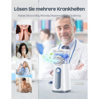 Портативний небулайзер Mioduro MESH-S600C з мундштуком та 2 масками (my-19200)