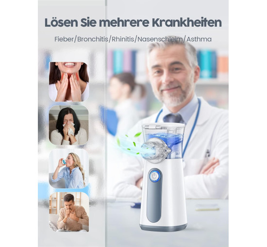 Портативный небулайзер Mioduro MESH-S600C с мундштуком и 2 масками (my-19200)