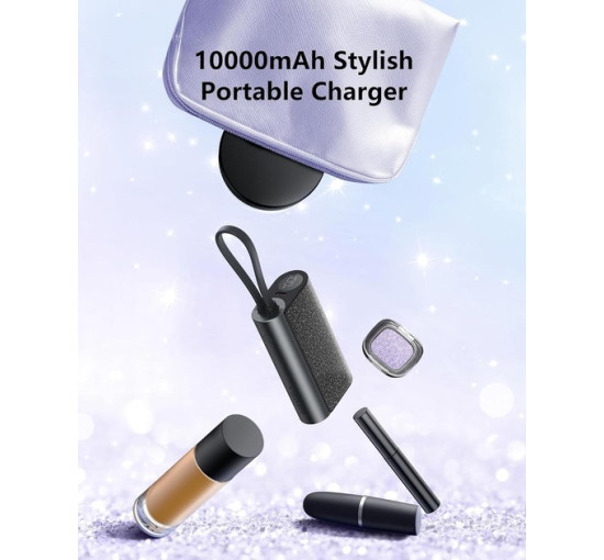 Портативный павербанк Veger V1179 10000 мАч с кабелем-цепочкой и быстрой зарядкой PD 20W (my-19133)