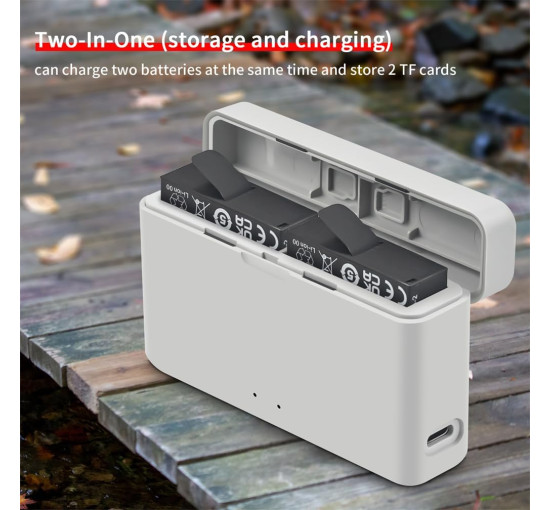 Портативний швидкий зарядний пристрій LiLiTok для Insta360 Ace Pro, сірий (my-19185)