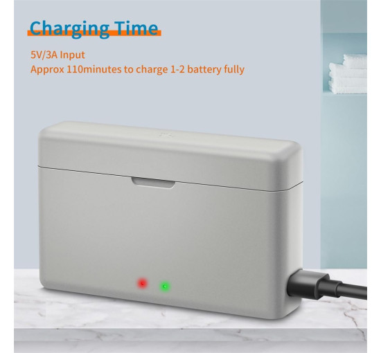 Портативний швидкий зарядний пристрій LiLiTok для Insta360 Ace Pro, сірий (my-19185)