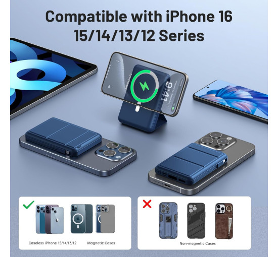 Портативное зарядное устройство Azmuth KT-D020 Power Bank, 10000 мА·ч, синий (my-19175)