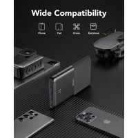 Портативний зарядний пристрій VRURC T3016 Power Bank 30000 мАг, швидка зарядка 20 Вт, чорний (my-19142)