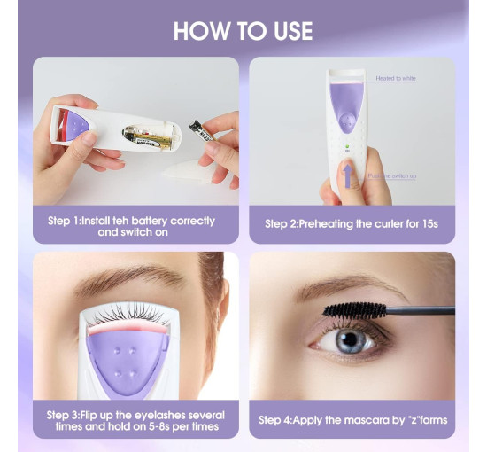 Профессиональные щипцы для завивки ресниц TOUCHBeauty TB-2003B с подогревом (my-19112)