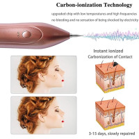 Ручка для видалення родимок VOONEEN з 9 рівнями інтенсивності та світлодіодним підсвічуванням, рожево-золотим (my-19101)