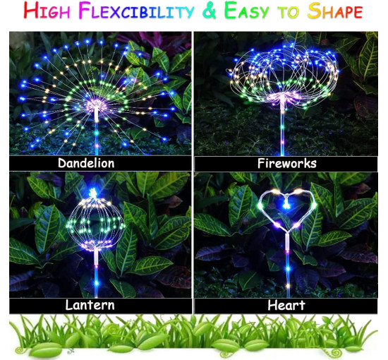 Садові ліхтарі XRR B0B2S4M1PJ на сонячних батареях, упаковка з 2 шт., 120 світлодіодів, 2 режими (my-19172)