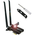 Сетевая карта Ubit AX210S PCIe WiFi 6E Макс. скорость 5374 Мбит/с (my-19099)  Сетевая карта Ubit AX210S PCIe WiFi 6E Макс. скорость 5374 Мбит/с (my-19099)