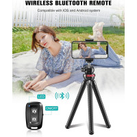 Штатив CIRYCASE 30Q для телефону з бездротовим пультом керування, що обертається на 360°, коричневий (my-19145) Штатив CIRYCASE 30Q для телефону з бездротовим пультом керування, що обертається на 360°, коричневий (my-19145)