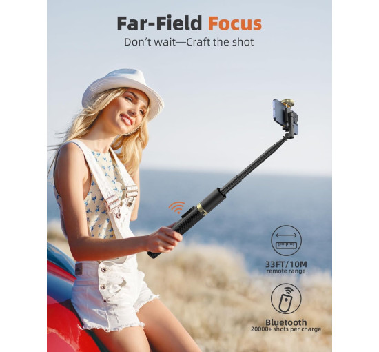 Штатив для телефона Vimose B04 и селфи-палка с пультом управления, 62-дюйма, черный (my-19140)