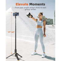 Штатив для телефону Vimose B04 та селфі-палиця з пультом управління, 62-дюйма, чорний (my-19140) Штатив для телефону Vimose B04 та селфі-палиця з пультом управління, 62-дюйма, чорний (my-19140)