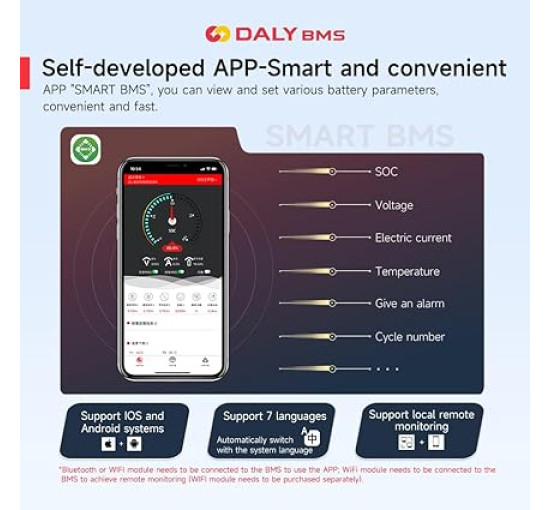 Система управления заряда аккумулятора, печатная плата с модулем Bluetooth HiXiMi LiFePO4 BMS 16S 48 В 250 А, 3,2 В (my-19134)