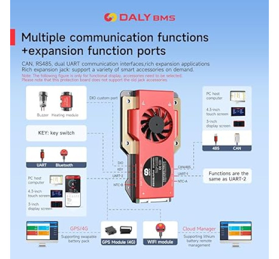Система управления заряда аккумулятора, печатная плата с модулем Bluetooth HiXiMi LiFePO4 BMS 16S 48 В 250 А, 3,2 В (my-19134)