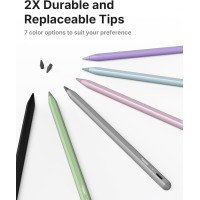 Стилус Metapen A8 ME-APP152 для iPad 2018–2025 с чувствительностью к наклону, совместимый с Apple iPad, серый (my-19195)