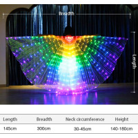 Світлодіодні крила Zebery для танцю живота, різнокольоровий (my-19148)
