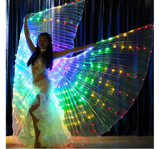 Світлодіодні крила Zebery для танцю живота, різнокольоровий (my-19148)