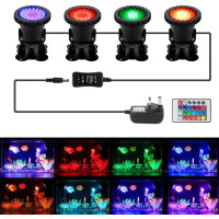 Світлодіодний світильник GreenSun D085-GB1-CYF1 для садового ставка, комплект з 4 шт., чорний (my-19096)