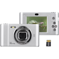 Цифровая камера Generic 1080P, 50-мегапиксельная камера с двумя объективами, 2,4-дюймовым экраном, серебристый (my-19196)