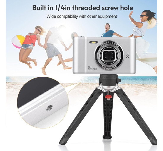 Цифровая камера Generic 1080P, 50-мегапиксельная камера с двумя объективами, 2,4-дюймовым экраном, серебристый (my-19196)