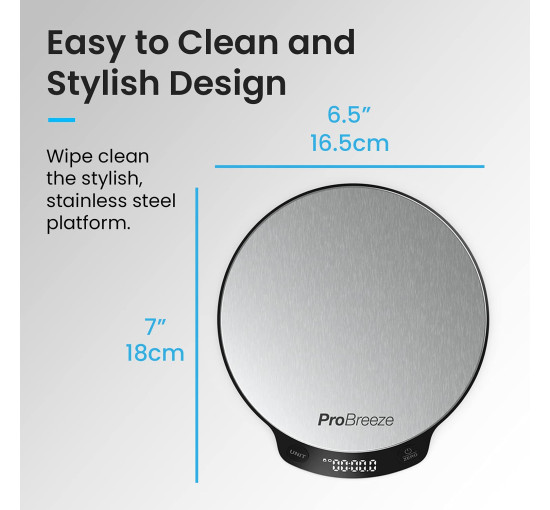 Цифровые весы Pro Breeze PB-IM01B из нержавеющей стали (my-19077)
