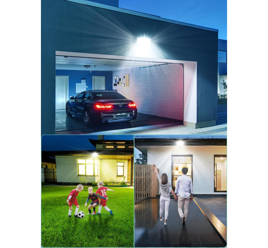 Уличное освещение Litglobe с датчиком движения, 100 Вт, свет 6500 К, с дистанционным управлением (my-19146)