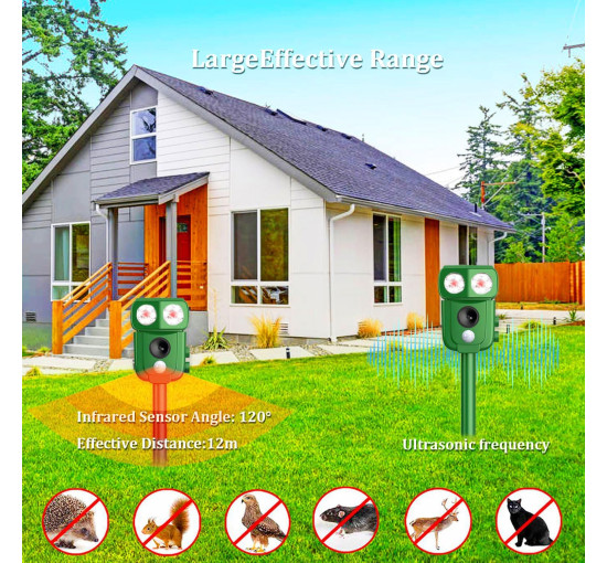 Ультразвуковий відлякувач кішок LEMENG R201 (my-19160)