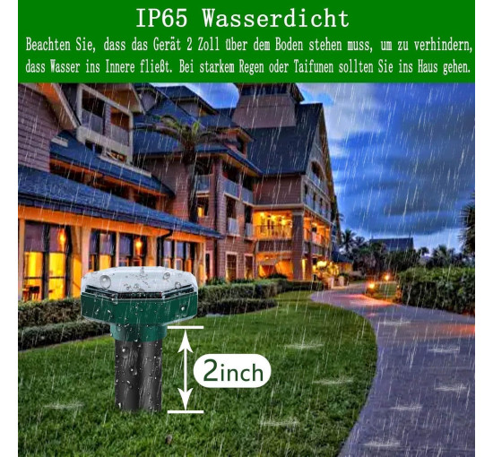 Ультразвуковий відлякувач кротів ALOONEN NFHD88DV, упаковка з 6 штук (my-19182)