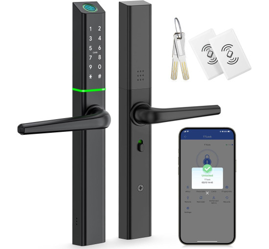 Розумний замок дверей Ruveno RUS3 з ручкою, безключовий доступ по відбитку пальця (my-19118) Розумний замок дверей Ruveno RUS3 з ручкою, безключовий доступ по відбитку пальця (my-19118)