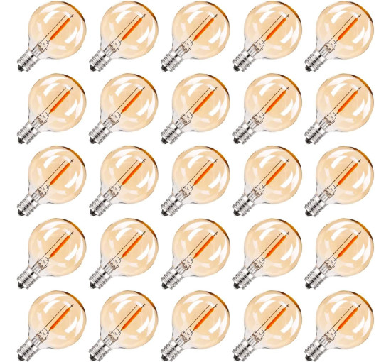 Упаковка з 25 світлодіодних лампочок Hcnew G40 1 Вт E12 220 В (my-19122) Упаковка з 25 світлодіодних лампочок Hcnew G40 1 Вт E12 220 В (my-19122)