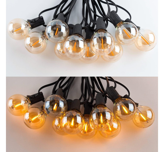 Упаковка з 25 світлодіодних лампочок Hcnew G40 1 Вт E12 220 В (my-19122)