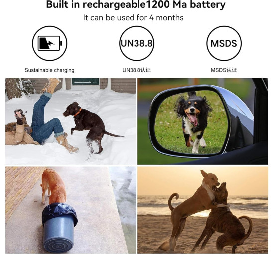 Пристрій для контролю гавкання собаки Decoration, з однією кнопкою, акумулятор 1200 мА·год (my-19167)