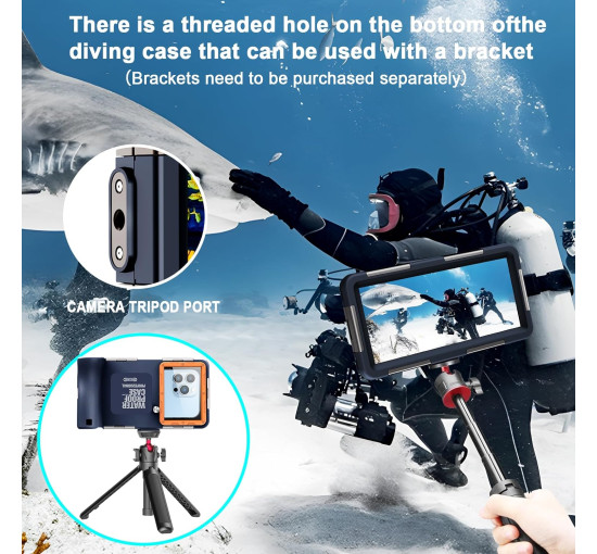 Водонепроницаемый чехол MKERED QSK2-NW-L-LC для телефона 7,0 дюймов, синий с оранжевым (my-19105)