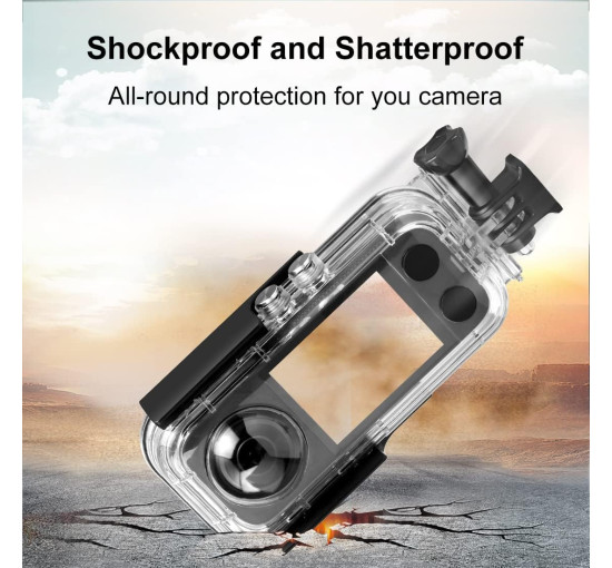 Водонепроницаемый чехол VOLOHAS SAD для экшн-камеры Insta360 X3, темно-серый (my-19131)