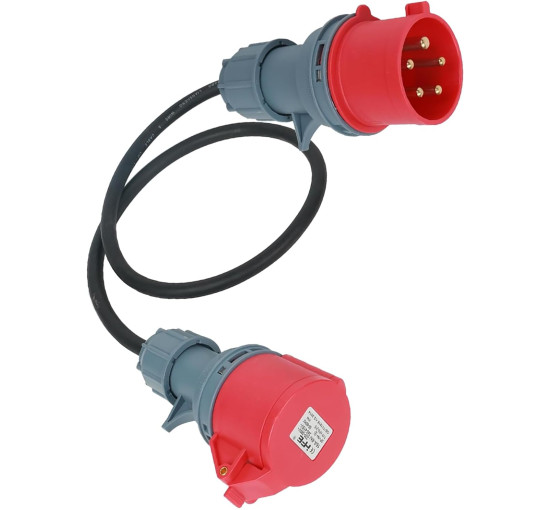 Адаптер Lomhyve HF-012 32 А на 16 А 1,5 метра, красный (my-20105)